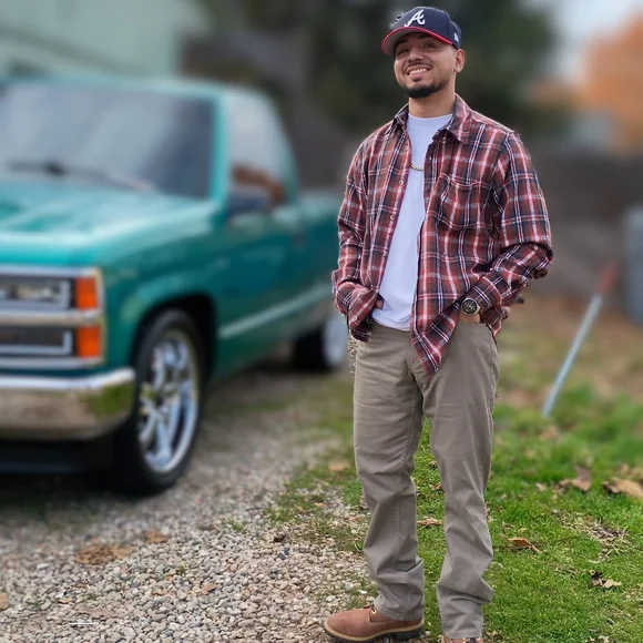 Men's Plaid Flannel Shirt - Picture 2 of 5